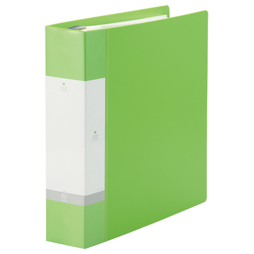 ﾘｸｴｽﾄ ｸﾘﾔｰﾌﾞｯｸ(ﾎﾟｹｯﾄ交換) A4ﾀﾃ 30穴 55+1ﾎﾟｹｯﾄ付属 背幅65mm 黄緑 1冊画像