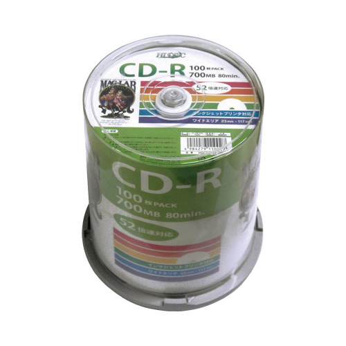 ＣＤ－Ｒ　データ用　スピンドル１００枚