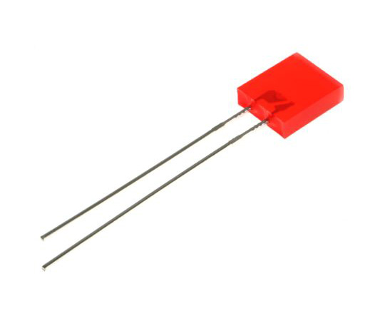 可視光LED 赤 625 nm 長方形 Rectangular シリーズ （2.3x7mm）1袋（5個入）