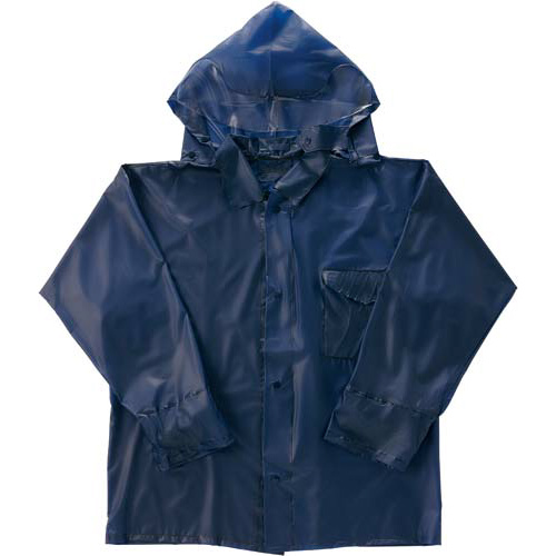 作業用ビニール合羽　ネイビー　Ｌ