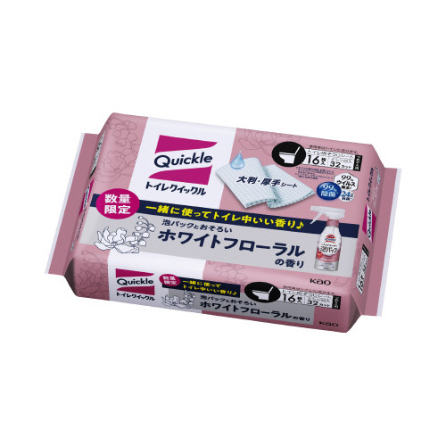 トイレクイックル替ホワイトフローラル１６枚入