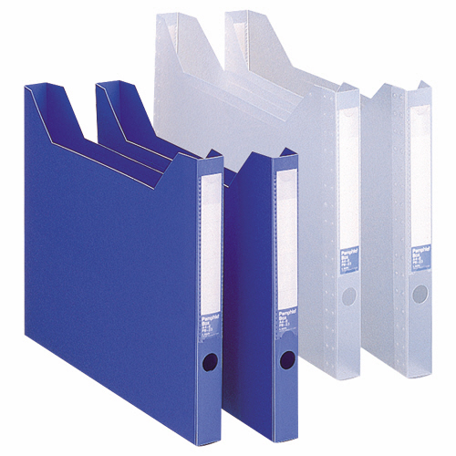 ﾎﾞｯｸｽﾌｧｲﾙ ｽﾘﾑﾀｲﾌﾟ A4ﾖｺ 背幅25mm 青 1冊画像