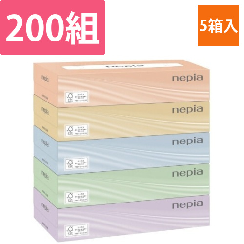 ネピアスリムティシュー　200組(5箱入)画像