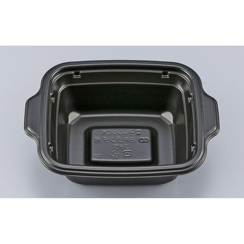 シーピー化成 弁当容器 BFランチ角385 黒 本体画像