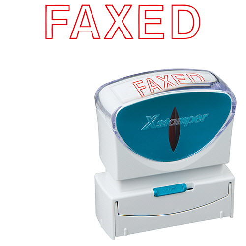 Xｽﾀﾝﾊﾟｰ ﾋﾞｼﾞﾈｽ用ｷｬｯﾌﾟﾚｽ B型 (FAXED) ﾖｺ 赤 1個画像
