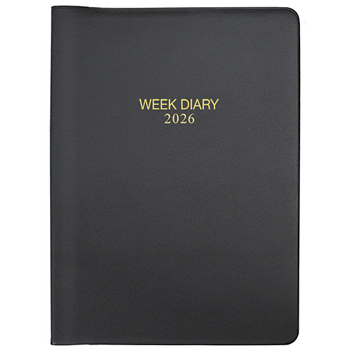 2026年版 ｳｨｰｸﾀﾞｲｱﾘｰ 見開き1週間 A5 黒 1冊画像