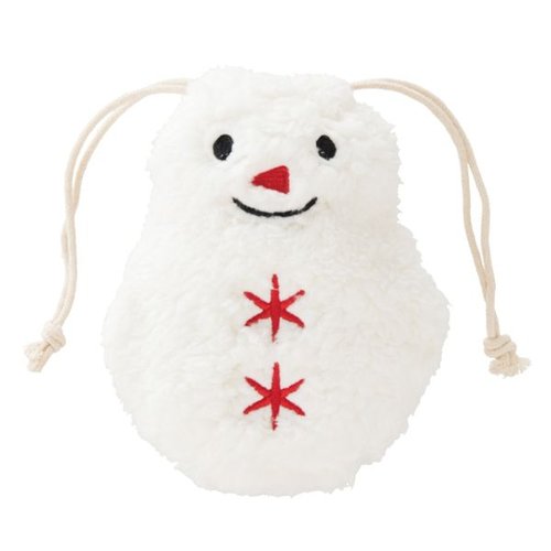 袋 クリスマス雪ダルマ 巾着バッグ-S(10枚) ヘッズ画像