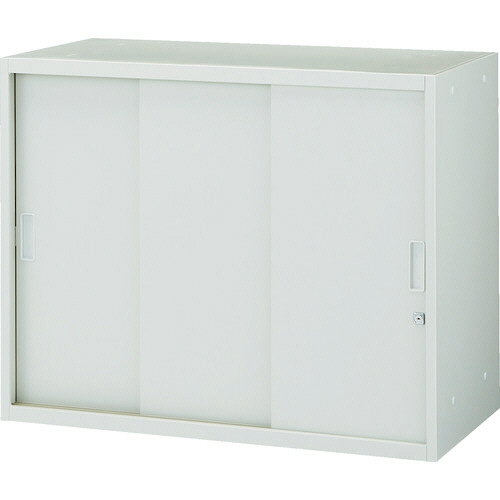 ﾕﾆｯﾄ型壁面書庫 ｽﾁｰﾙ引違い3枚戸 上･下置両用 900×400×720mm ﾎﾜｲﾄ 1台