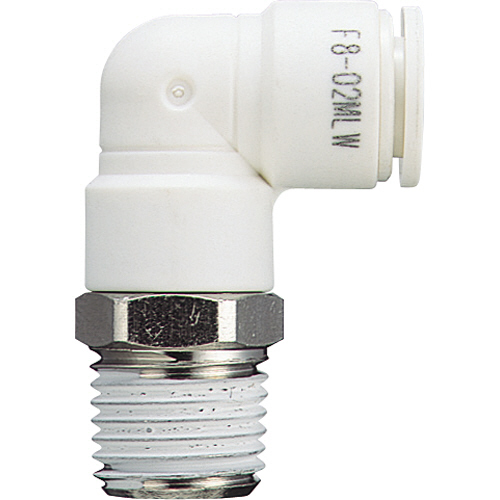 ﾀｯﾁｺﾈｸﾀｰﾌｧｲﾌﾞ ﾒｲﾙｴﾙﾎﾞ W(白)10mm･R1/8 1個画像