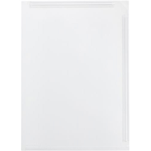 クリヤーホルダーチャックタイプ　乳白１００枚画像