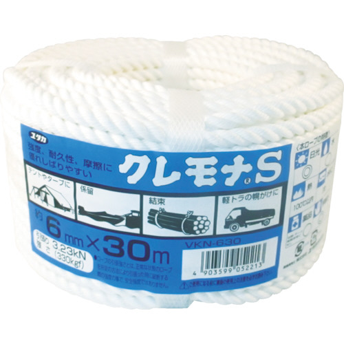 ﾛｰﾌﾟ ｸﾚﾓﾅﾛｰﾌﾟ万能ﾊﾟｯｸ 6φ×30m 1巻画像