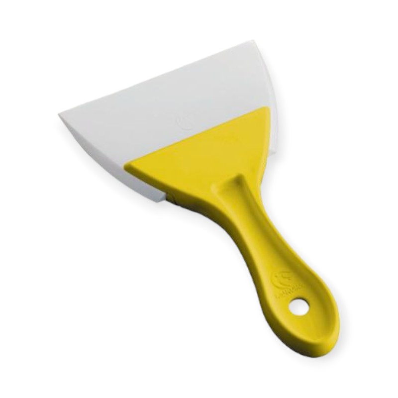 調理道具 PC柄三角シリコンゴムヘラ 黄 大画像