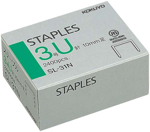 ステープル針　３号Ｕ針　２４００本入