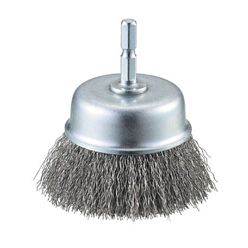 軸付ｶｯﾌﾟﾌﾞﾗｼ φ65×6 0.3mm ｽﾃﾝﾚｽ線 1個画像