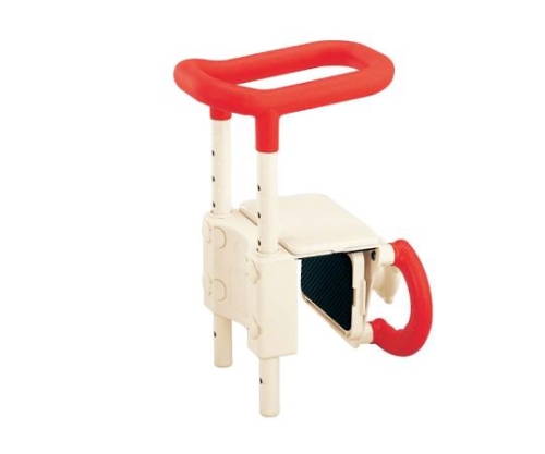 高さ調節付浴槽手すり（安寿） UST-130 レッド