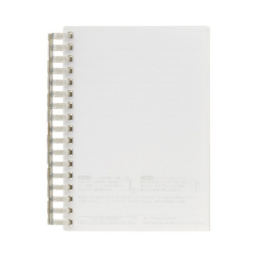 オープンリングノート　Ａ６　クリヤー　リーフ７０枚画像