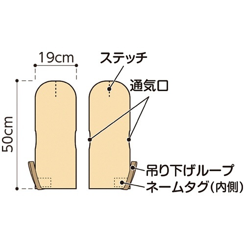 プラスハート　体圧除圧グローブ　ベージュ　1パック(2枚) 淡いベージュのグローブがパッケージに収められた状態