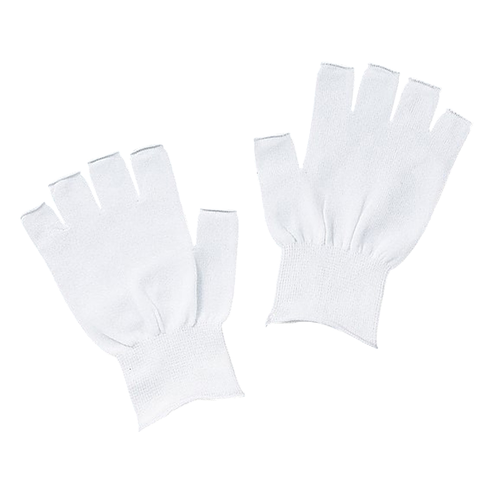 アズピュアインナー手袋　指先無し　フリー　ミドルカット　10双画像