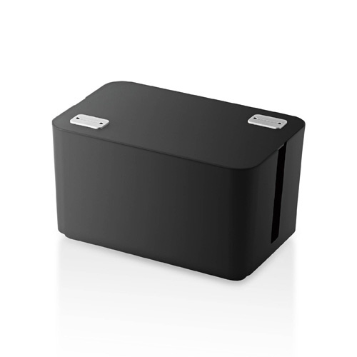 ケーブルボックス　収納　４個口　小サイズ　黒画像