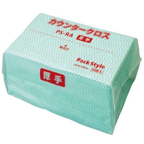 ふきん・クロス PS カウンター クロス ダスター 厚 緑 R パックスタイル画像