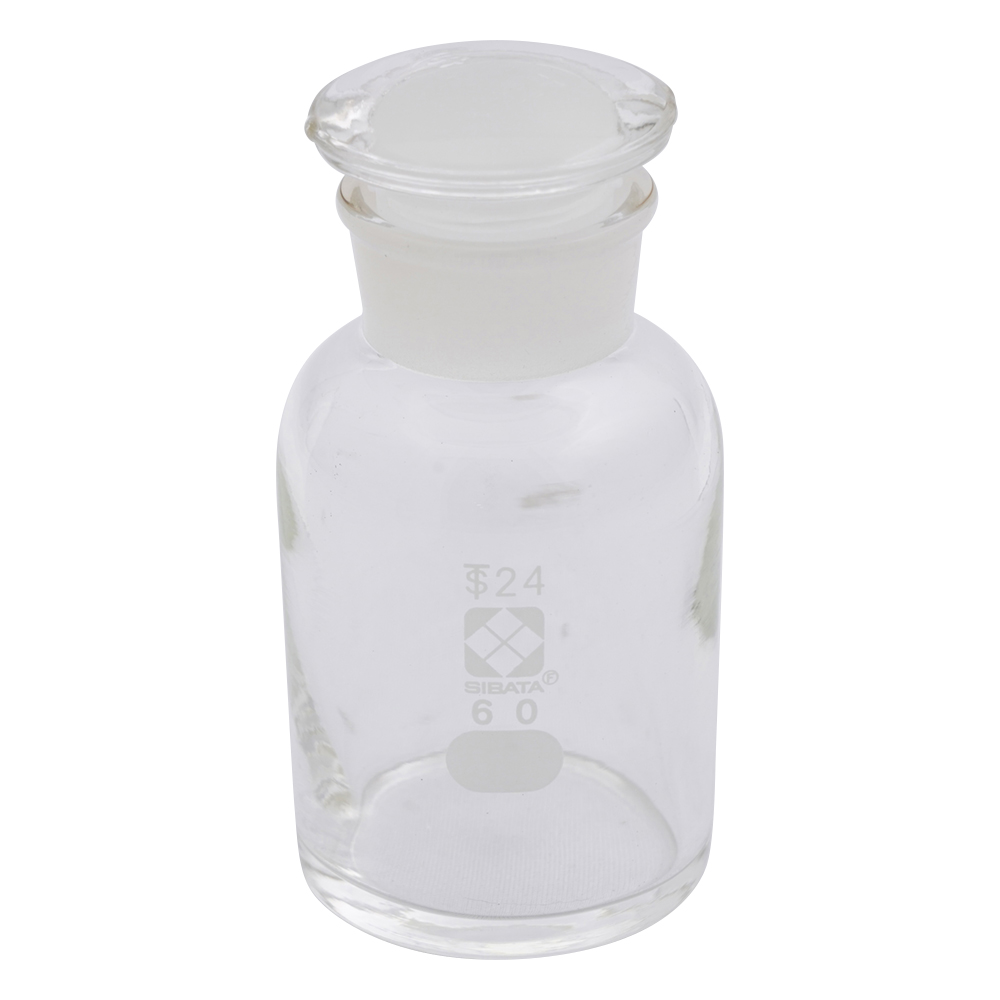 共通摺合わせ広口試薬瓶 白色 60mL画像