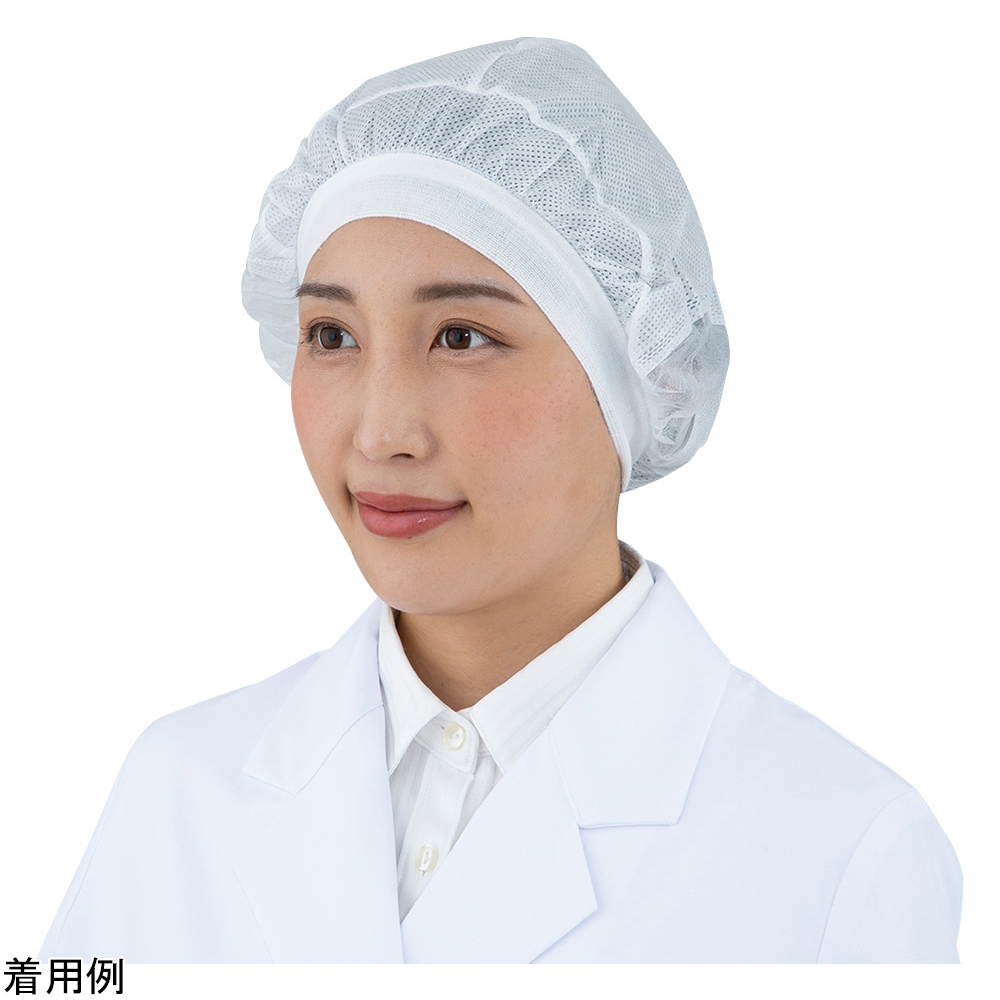 でんでん帽（バンド付きフィットタイプ）ホワイト S 100枚入