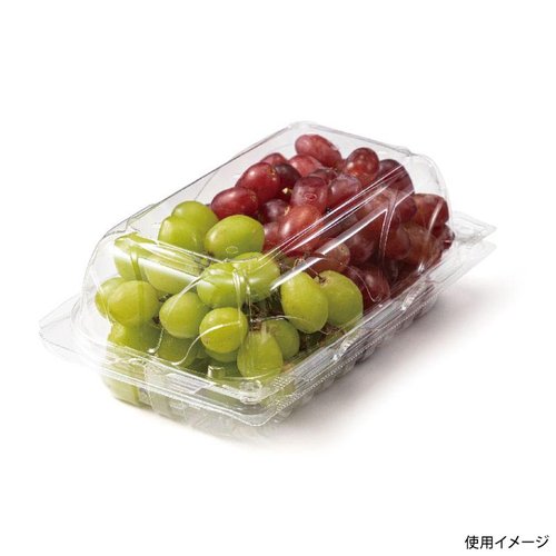 フルーツ容器 バイオ とれたて 20-13(75) リスパック 透明な容器にフルーツが美しく盛り付けられた様子
