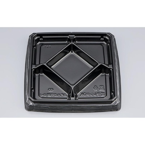 シーピー化成 弁当容器 BFハカマ膳9-1 黒板目 本体(N)画像