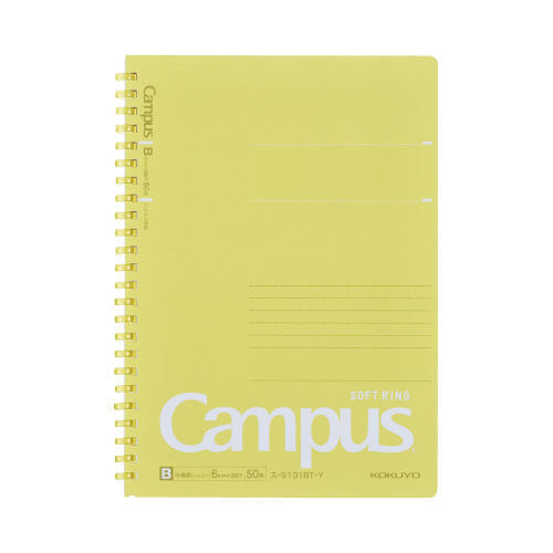 キャンパスソフトリング（ドット罫）Ａ５　黄画像