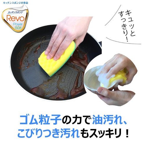 衛生資材 レボソフト(グリーン) キクロン [ケース販売] パッケージの上面が見え、直方体の形状で色鮮やかなデザインが施されている。