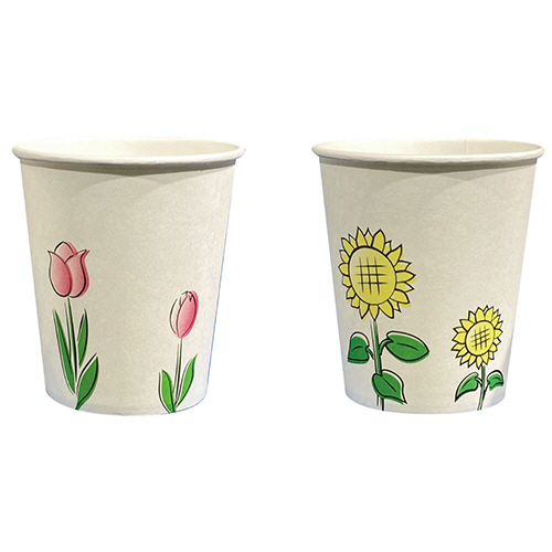 ﾍﾟｰﾊﾟｰｶｯﾌﾟ ﾛｰｽﾀｯｷﾝｸﾞ ﾁｭｰﾘｯﾌﾟ&向日葵150ml 1ﾊﾟｯｸ(1000個)画像