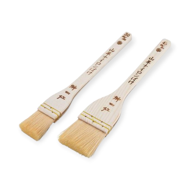 刷毛 木柄山羊ナイロンハケ 30mm画像