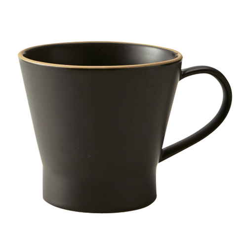 マグカップ 350ml エッジライン 陶器 食器 ブラック画像