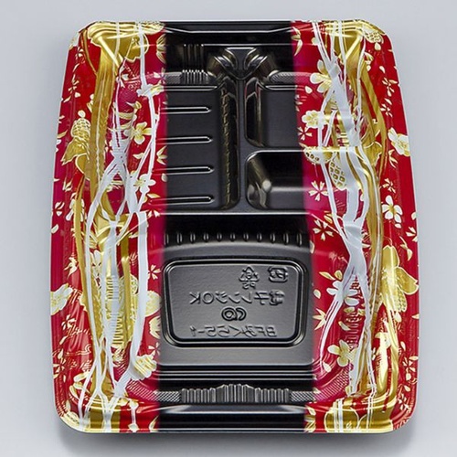 シーピー化成 弁当容器 BFみくら5-1 春菜赤 本体画像