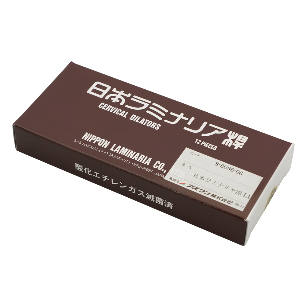 日本ラミナリア桿（子宮頚管拡張器）1箱（12本入）