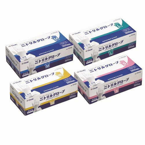 ニトリルグローブ　Ｌ　ホワイト　２００枚入画像