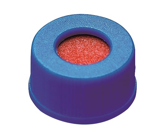 低溶出広口スクリューキャップバイアル　スリット無セプタム付き青キャップ　100個入画像