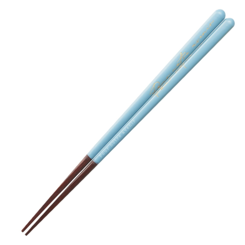 箸 23cm KAKEHASHI NATURA アベニール 先角 木製 天然木 ブルー画像