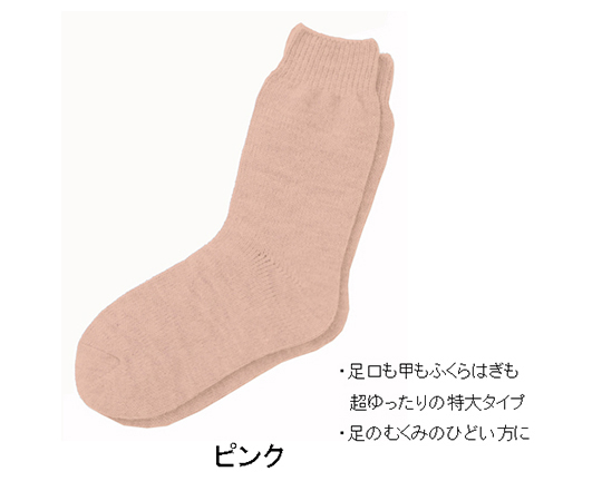 大きな靴下 婦人 秋冬用 グレー