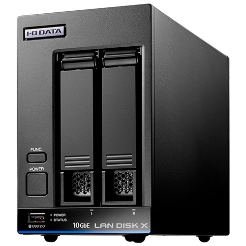 LAN　DISK　10GbE&マルチギガビット　Linux　法人2ドライブNAS(5年保証)　4TB　1台画像