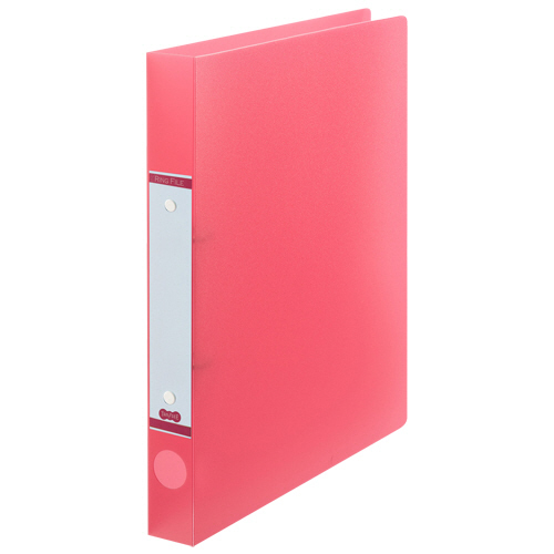 Oﾘﾝｸﾞﾌｧｲﾙ A4ﾀﾃ 2穴 200枚 ﾘﾝｸﾞ内径25mm背幅35mmﾋﾟﾝｸ 1冊画像