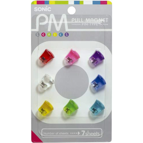 プルマグネットピンタイプ　カラーアソート８色　５Ｐ画像