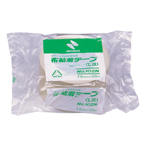 ニチバン 布粘着テープ102N黄土 75mm×25m 102N775画像
