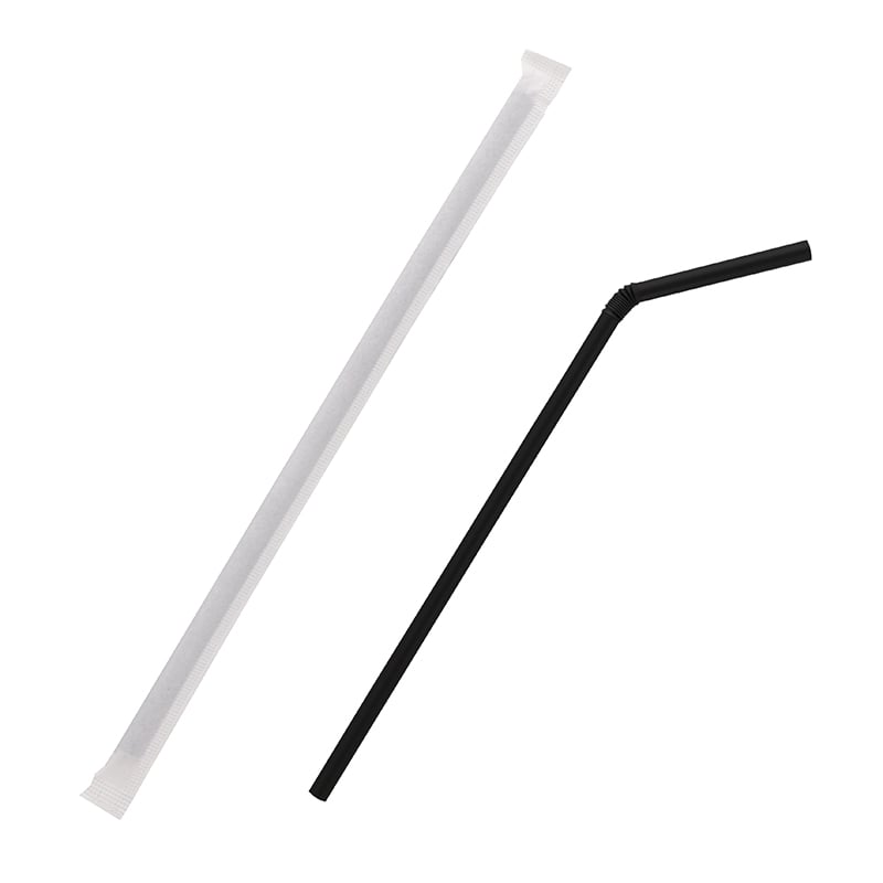 ヘイコーフレキシブルストロー６ｘ２１　黒　単袋画像