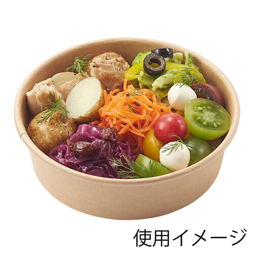 HEIKO 食品容器 未晒フードカップ 浅500ml 無地 25個画像