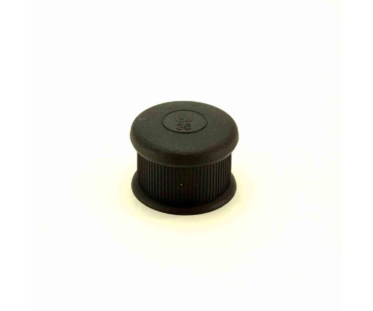 イスキャップ　丸脚用　黒　対象脚サイズ36mm 黒い丸型の脚キャップが並べられた様子、底面が平坦でシンプルなデザイン。