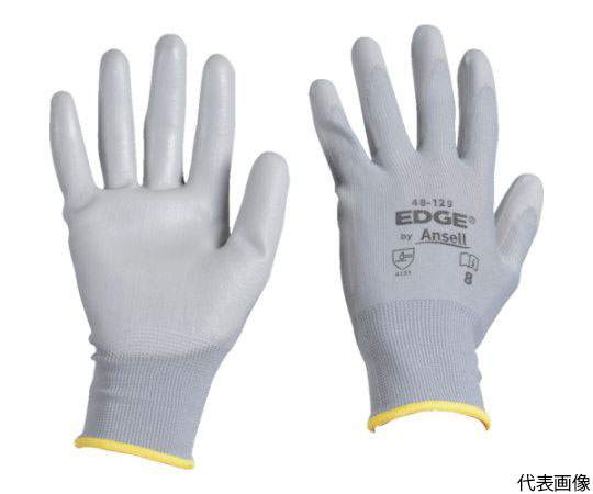 ウレタン背抜手袋 エッジ 48-129 グレー Lサイズ