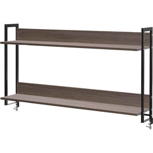 アールエフヤマカワ　ワークデスク２上置ハイシェルフＷ１４００　ウォルナット２画像