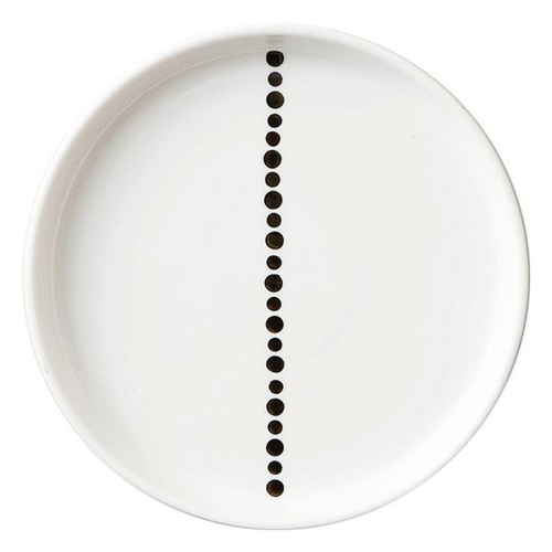 プレート LL 23cm ドット 白 磁器 食器 ラインドット画像