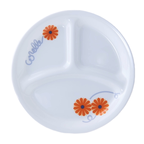 ランチプレート 21.5cm CORELLE コレール オレンジマーガレット 強化ガラス画像